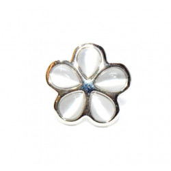 bague oeil de chat blanc