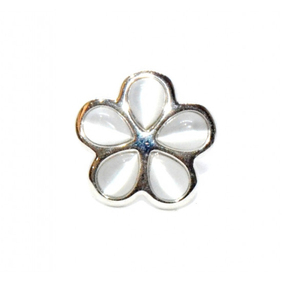 bague oeil de chat blanc