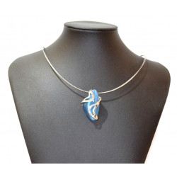 necklace cats eye blue