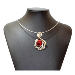 necklace cats eye red