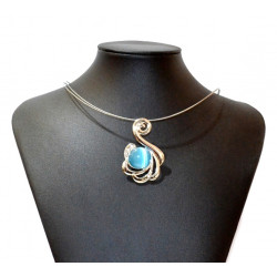 necklace cats eye blue