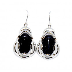 black cat eye earrings