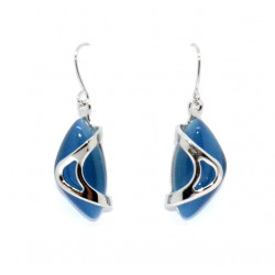 blue cat eye earrings