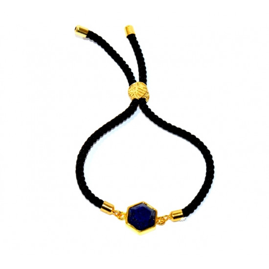 adjustable lapis lazuli bracelet