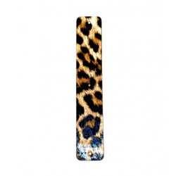 Leather strap 25 mm leopard / brown