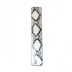 Leather strap 25 mm snake print / black