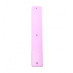 Leather strap 25 mm pink / metallic green
