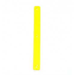 Leather strap 14 mm neon yellow / silver