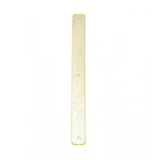 Leather strap 14 mm neon yellow / silver