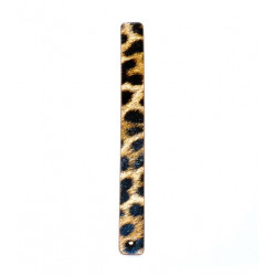 Leather strap 14 mm leopard print / brown