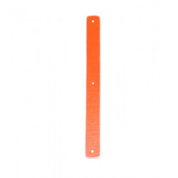 Leather strap 14 mm orange / silver