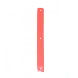 Leather strap 14 mm neon pink / brown