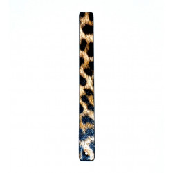 Leather strap 14 mm leopard print / black