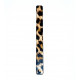 Leather strap 14 mm leopard print / black
