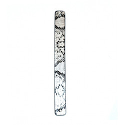 Leather strap 14 mm snake print / black