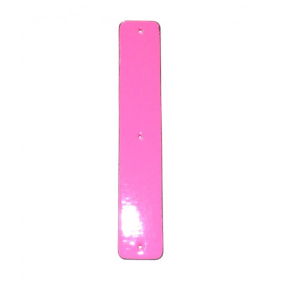 Leather strap 25 mm neon pink / gray