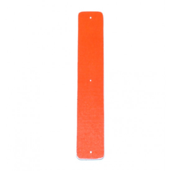 Leather strap 25 mm orange / silver