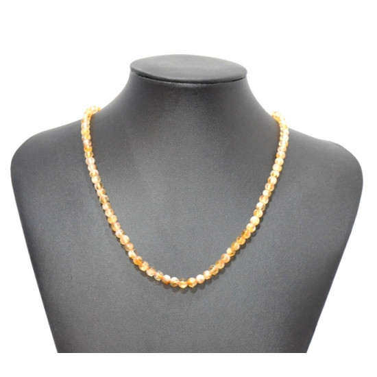 citrine necklace 4mm