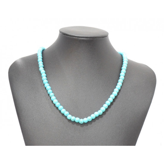 turquoise necklace 6mm