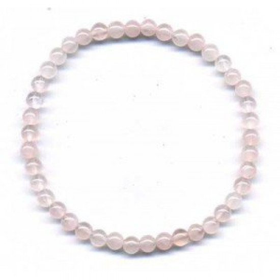 Rose Quartz Bracelet 4mm Rose Quartz Bracelet 4mm