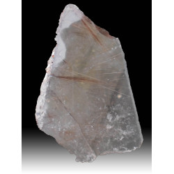 Rutilated quartz slice