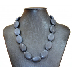 oval lava rock necklace