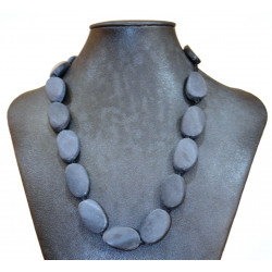 oval lava rock necklace