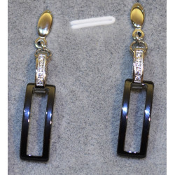 Ceramic earrings black 