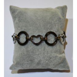 black ceramic heart bracelet ceram37