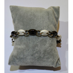 Black and white ceramic bracelet ceram44