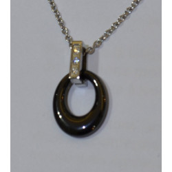 Black ceramic necklace cera05