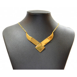 steel and gold necklace