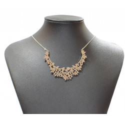 Silver leaf necklace