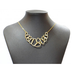 steel and gold necklace