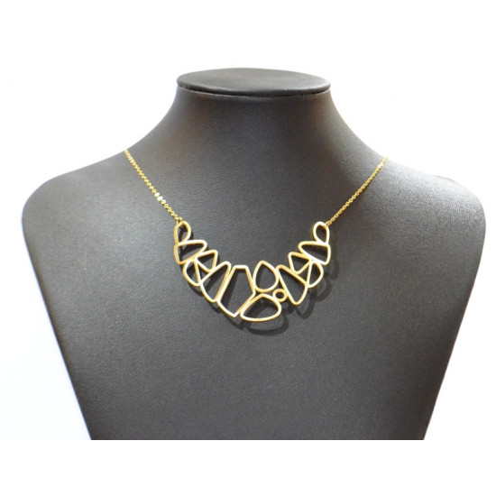 steel and gold necklace