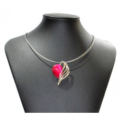 necklace cats eye pink