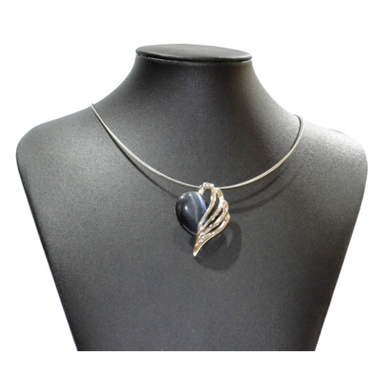 necklace cats eye gray