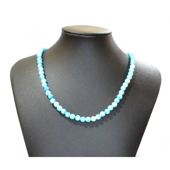 blue lace agate necklace 6mm