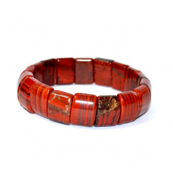 Rounded Rectangle Red Jasper Bracelet