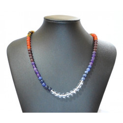 7 chakras necklace 6mm