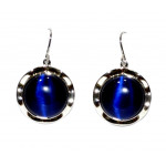 blue cat eye earrings
