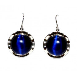 blue cat eye earrings