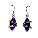 purple cat eye earrings