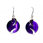 purple cat eye earrings