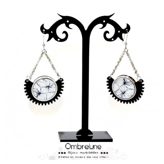 boucles d'oreilles osiris noir