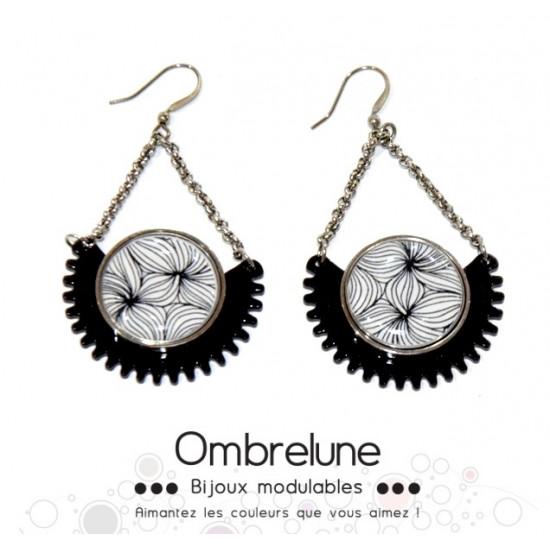 boucles d'oreilles osiris noir