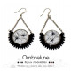 boucles d'oreilles osiris noir