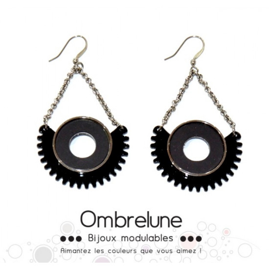 boucles d'oreilles osiris noir