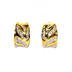 Golden clip-on earrings