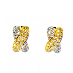 Silver and gold clip-on earrings